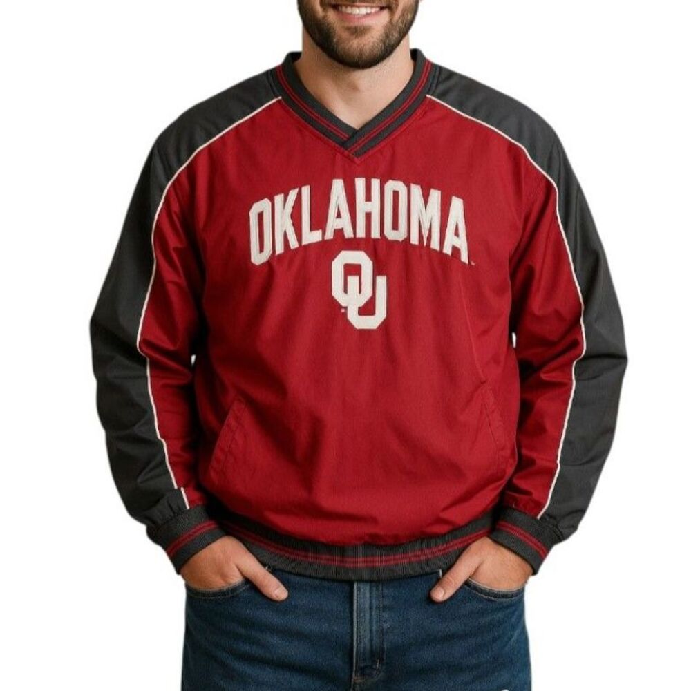 NWT Colosseum Oklahoma Sooners Men’s Pullover Windbreaker | Size Medium